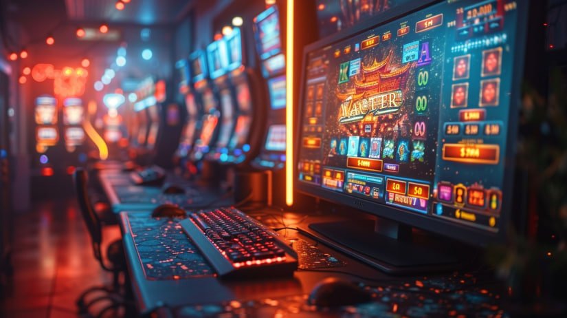 Tampilan beranda neon 123slot di ponsel