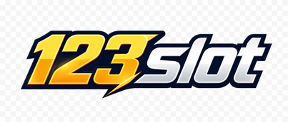 Logo 123slot berwarna neon ungu